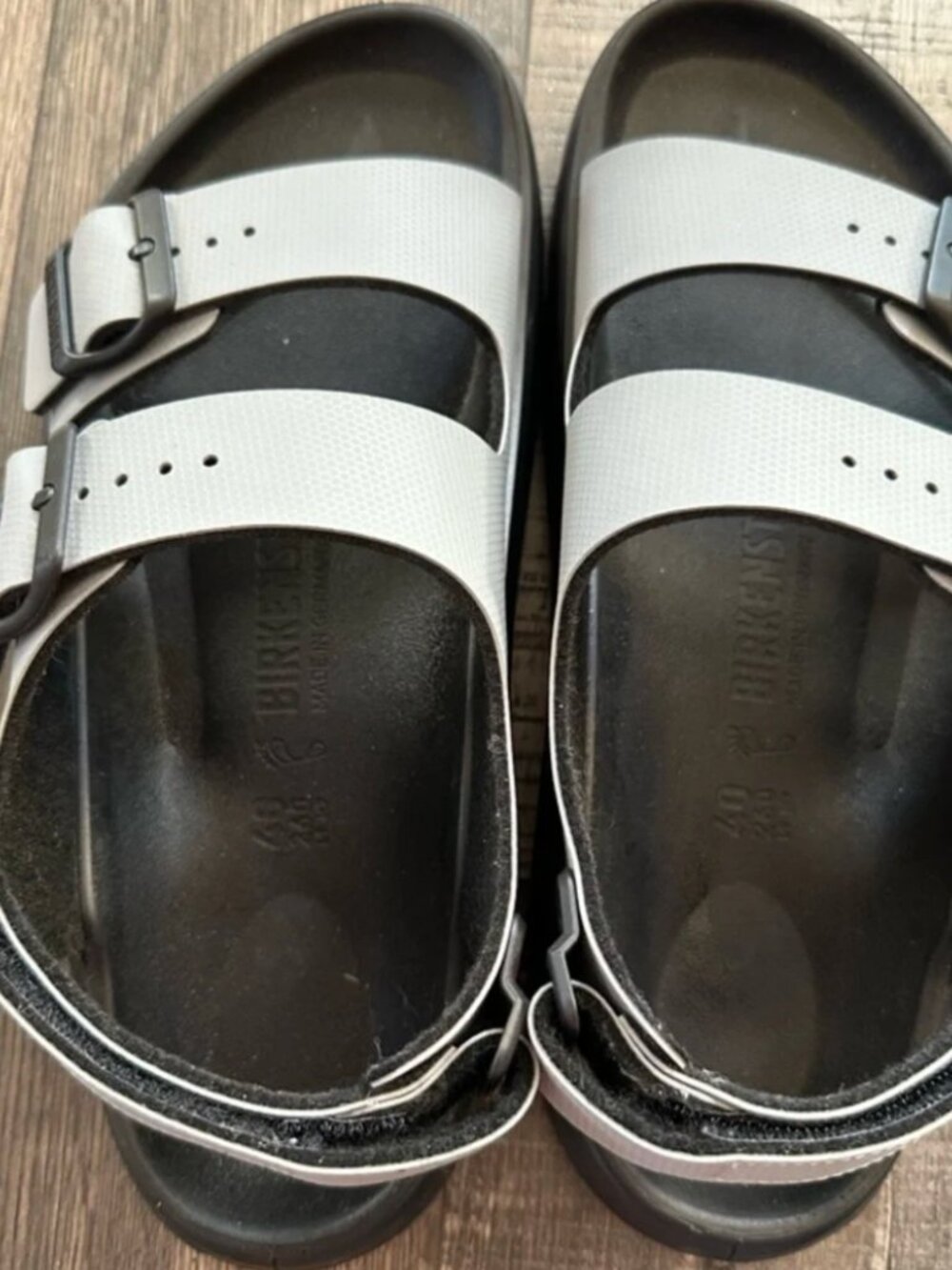 Birkenstock Mogami Terra Sandals 40 Men's 7 / Women's 9 Whale Gray like new - Picture 7 of 12